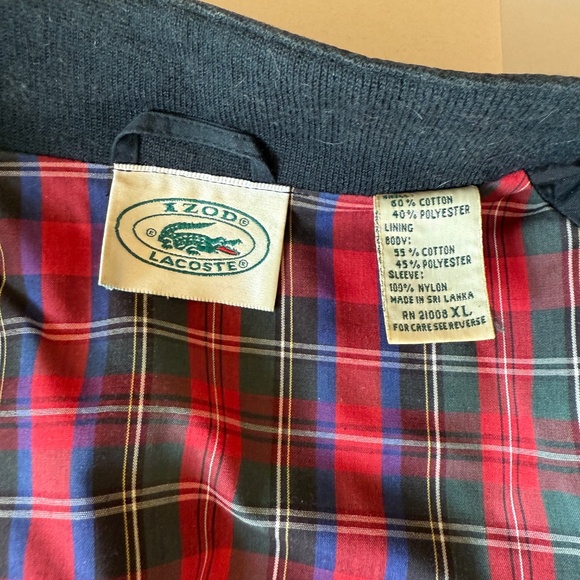 Vintage 90s Lacoste IZOD Bomber Jacket- Alligator Logo XL - Picture 4 of 5
